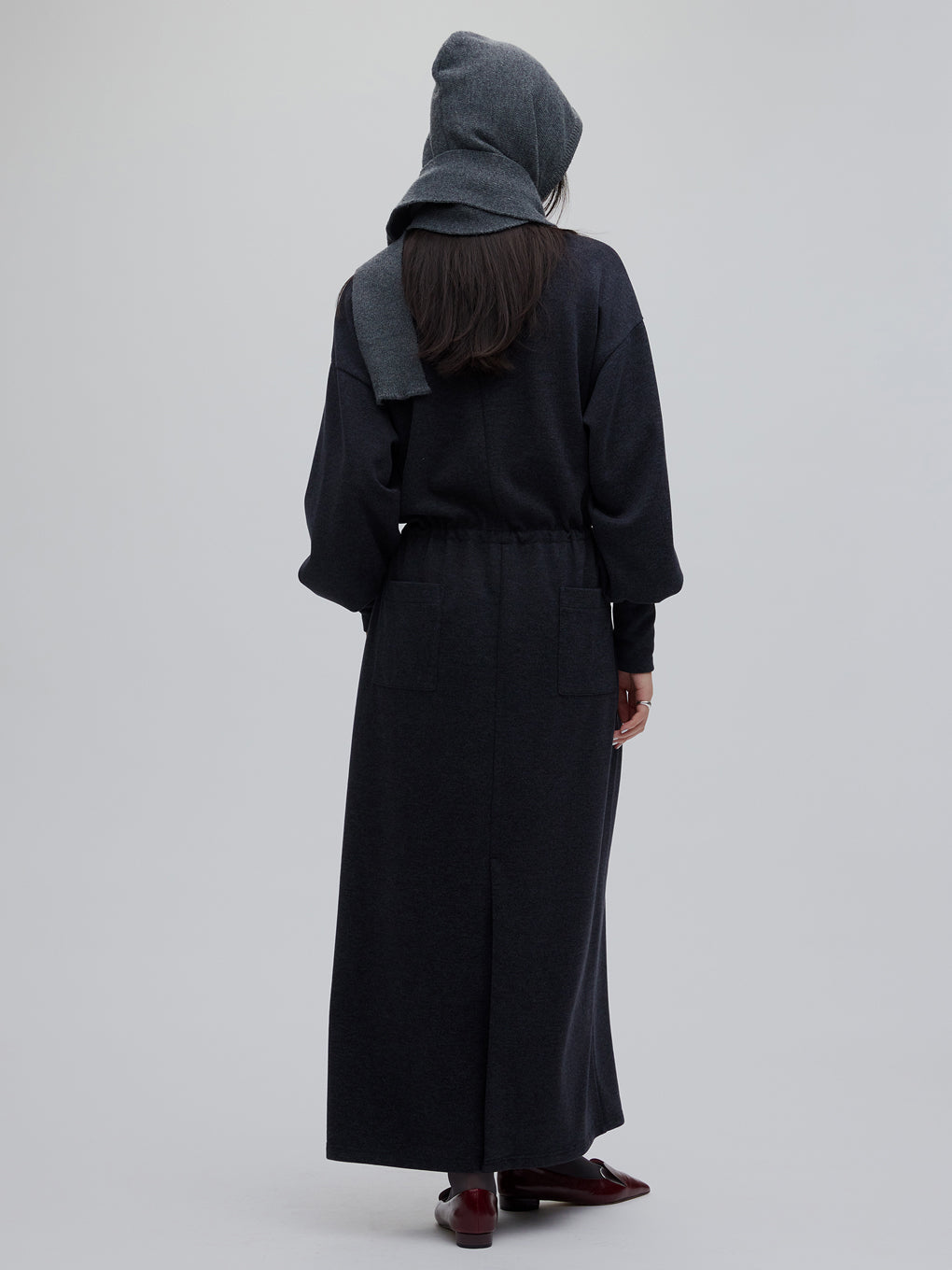 RELAX DRAWSTRING SWEAT DRESS