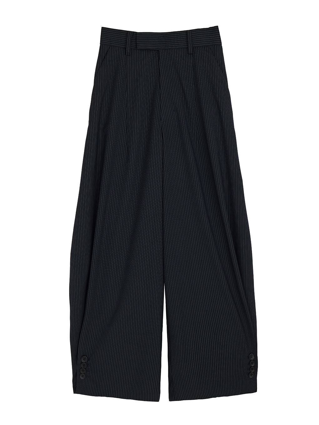 UND PINSTRIPE BARREL SILHOUETE PANTS