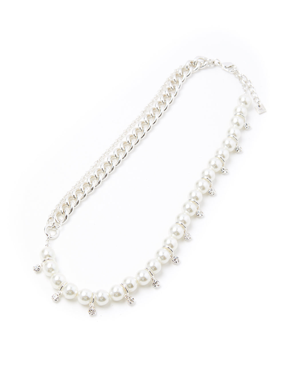UND NICKEL FREE FAKE PEARL DOCKING CHAIN NECKLACE