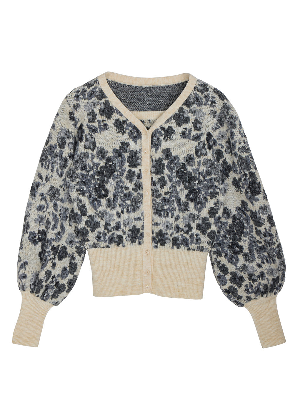 UND JACQUARD FLOWER BUISTIER SET KNIT