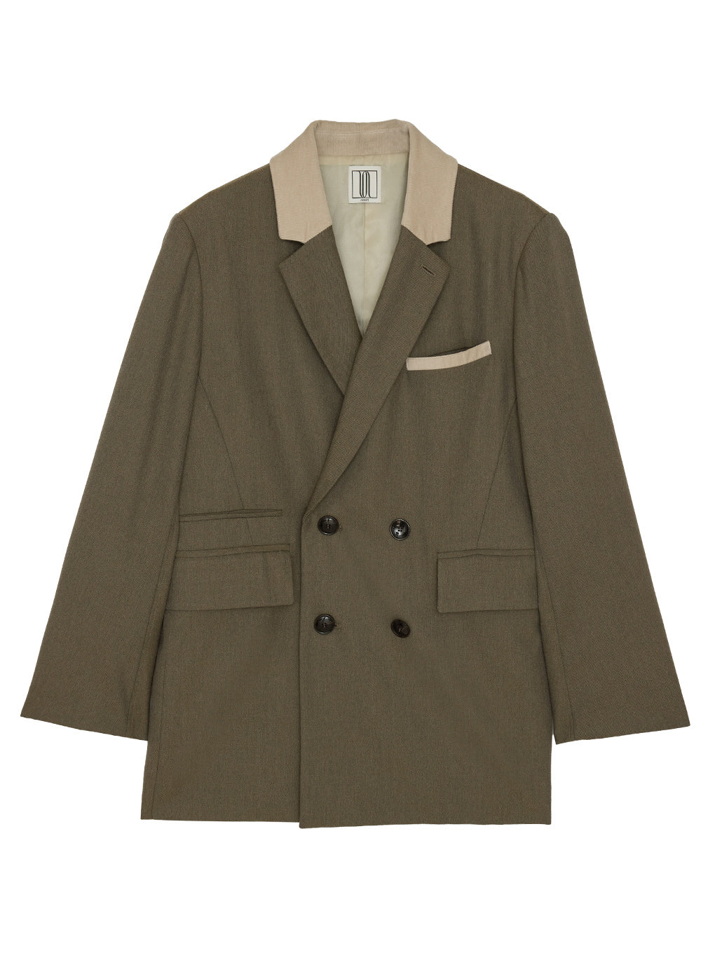UND MIX FABRIC PATTERN JACKET