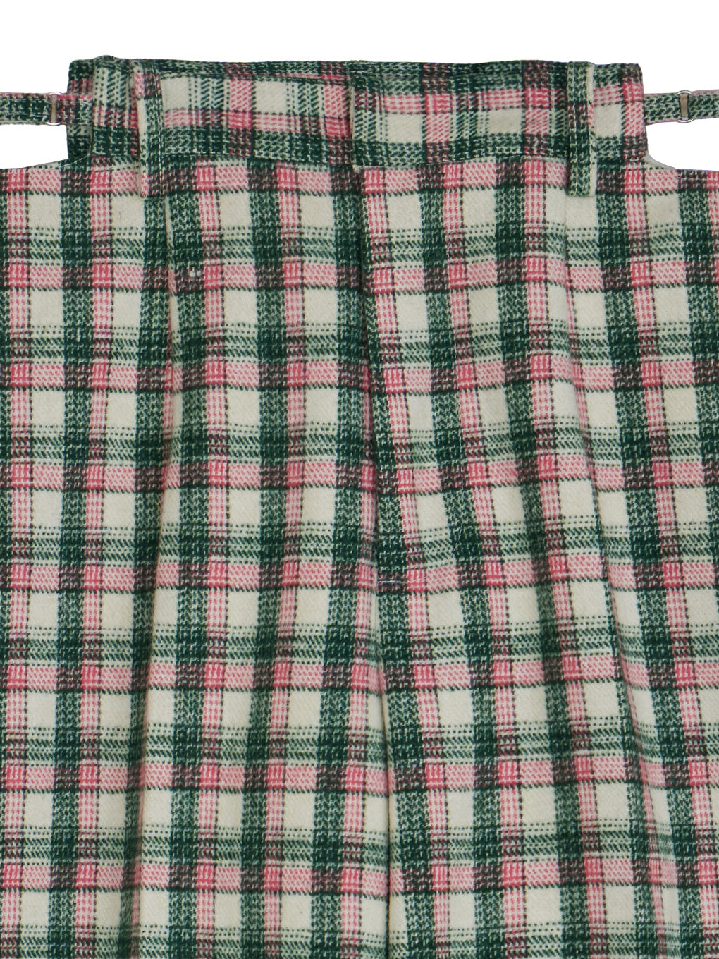 UND CHECK WOOL STRAIGHT PANTS