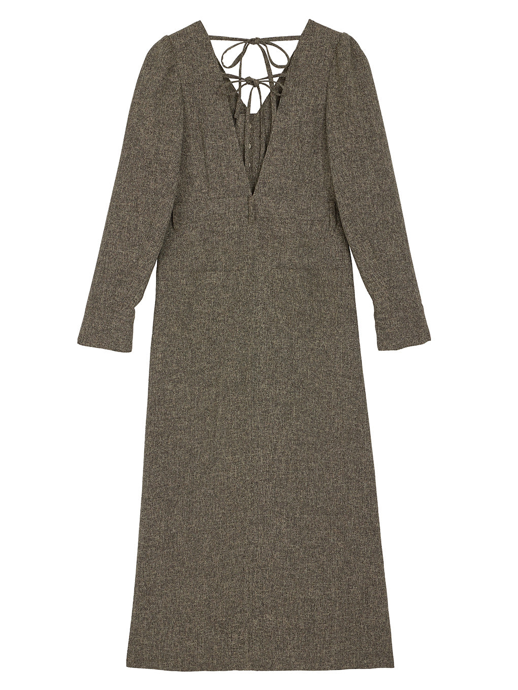 ADORABLE BACK RIBBON TWEED DRESS