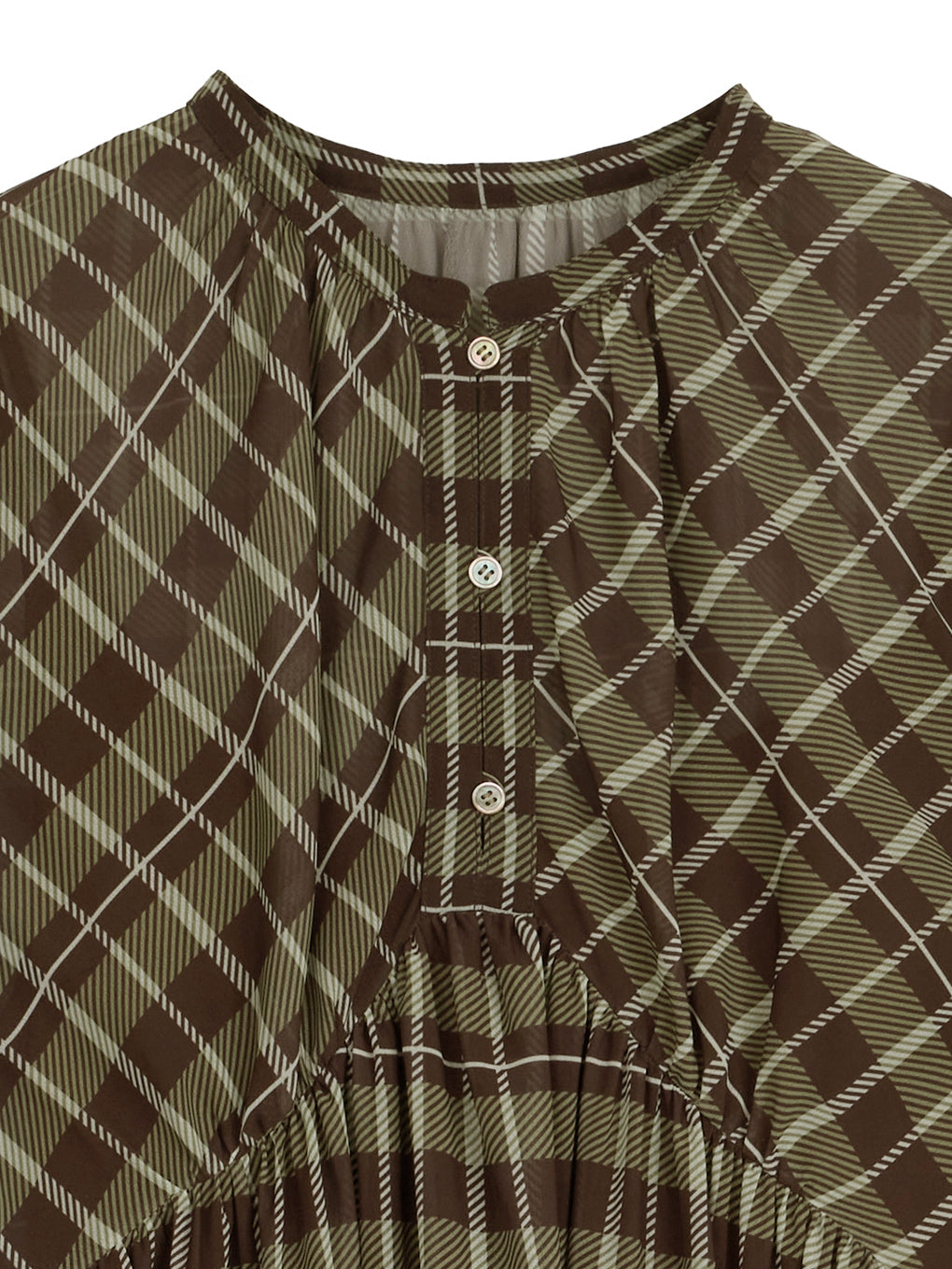 IRREGULAR PLAID PATTERN DRESS