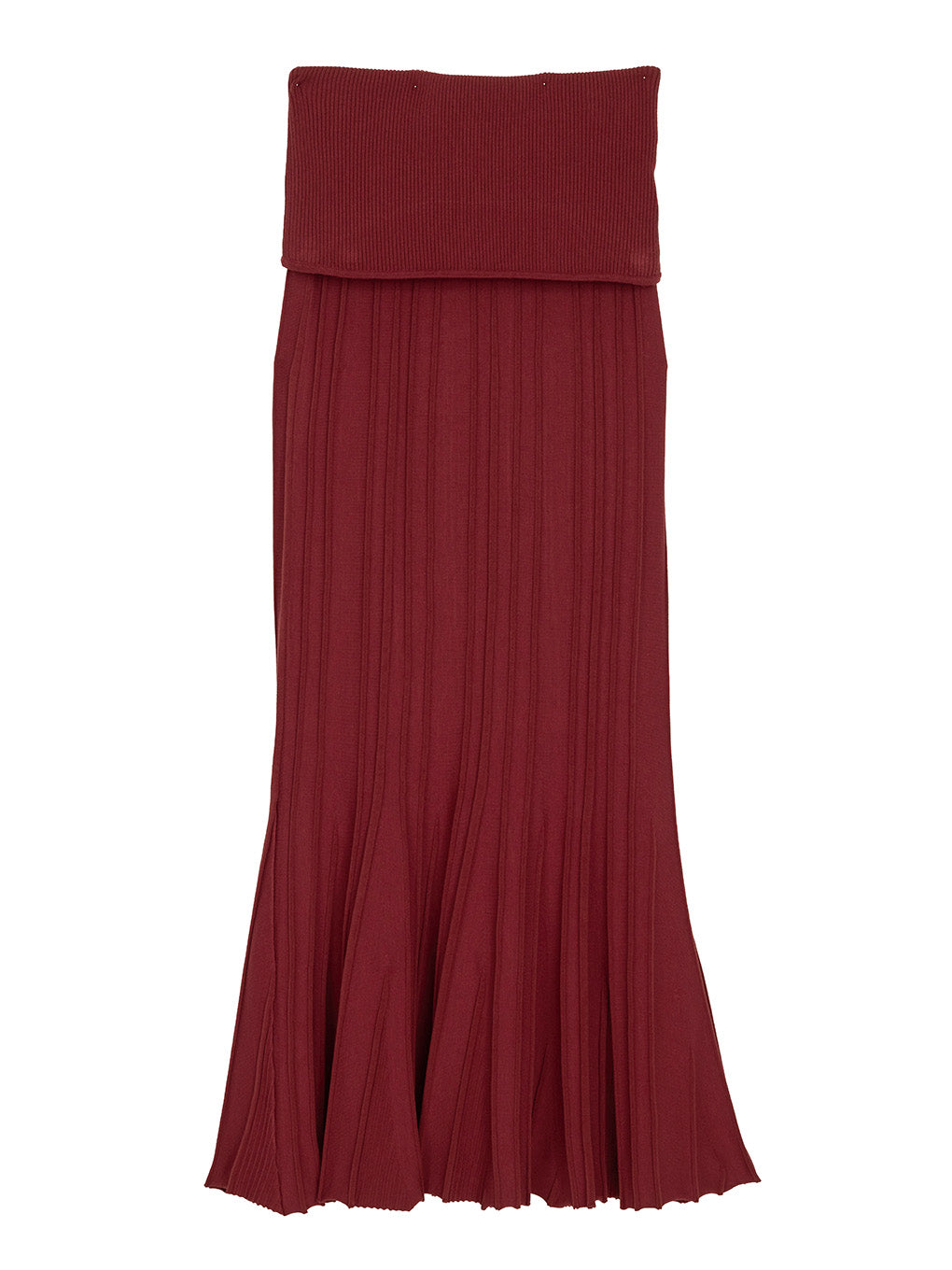 PLEATS CORSET KNIT SKIRT