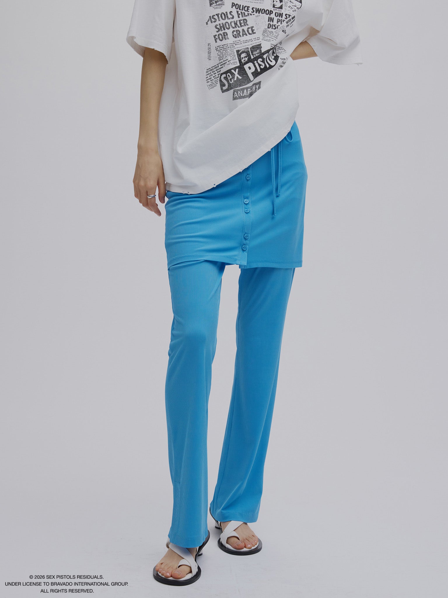 WRAP BELT SET RIB PANTS