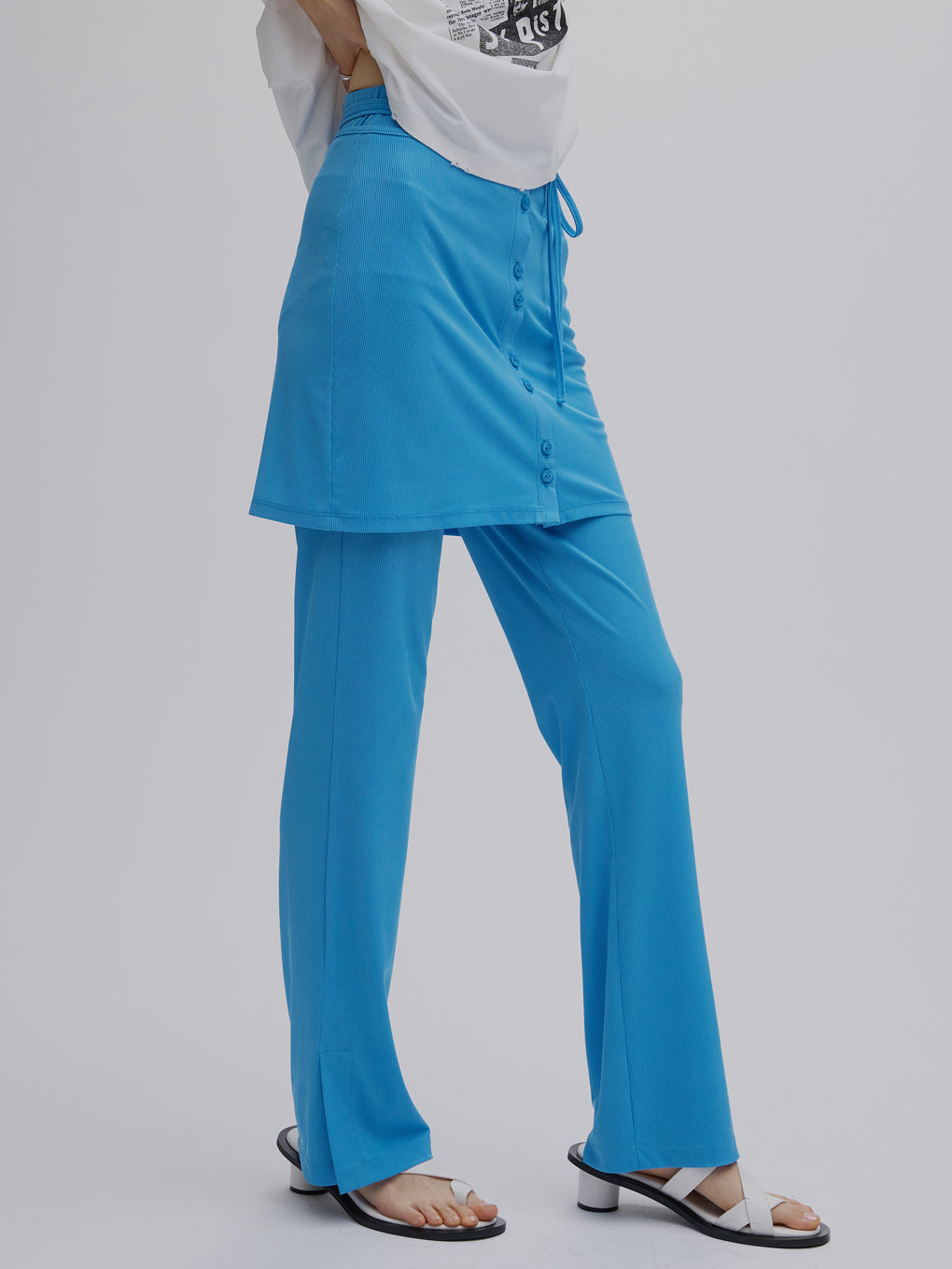 WRAP BELT SET RIB PANTS