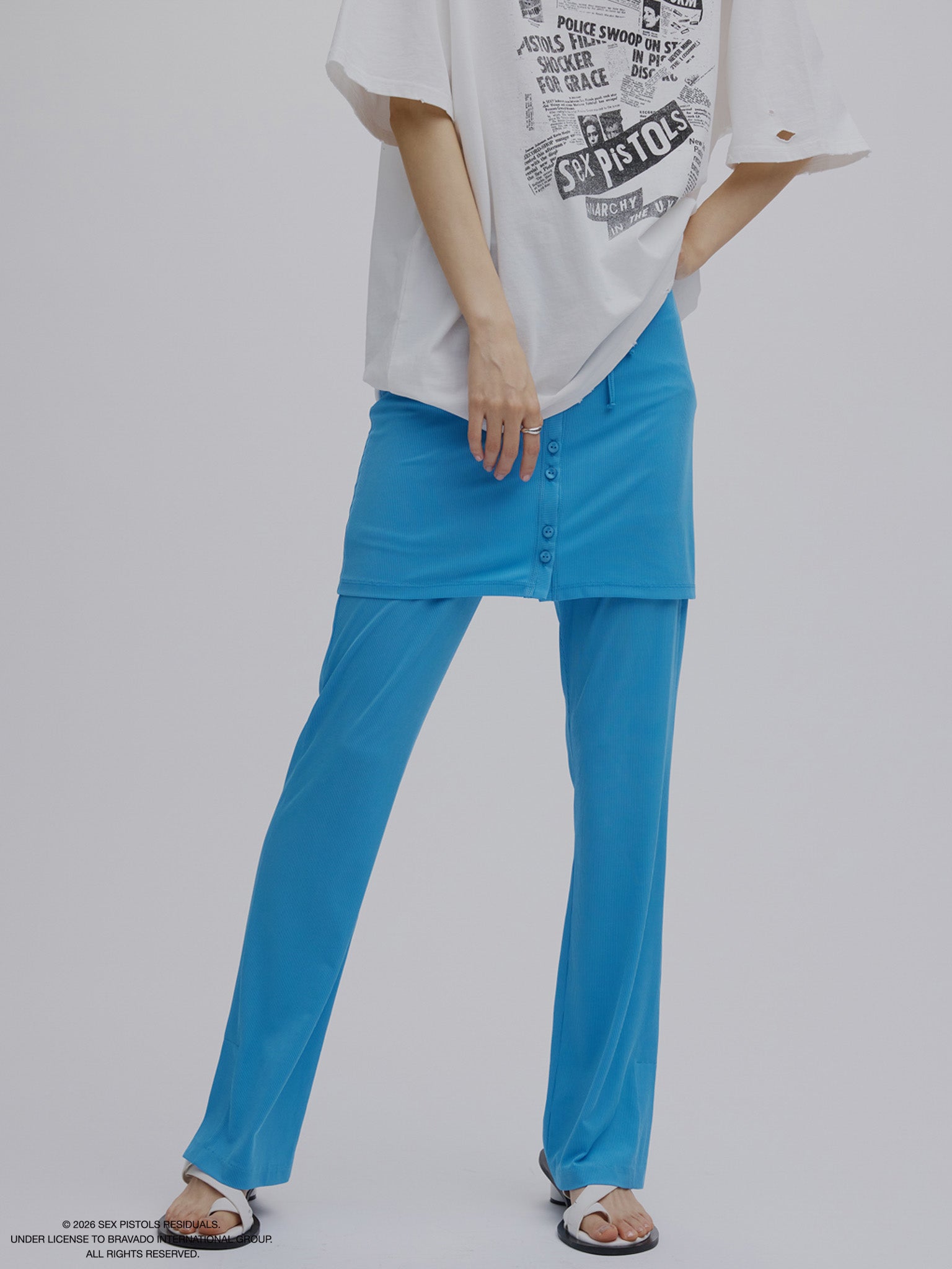 WRAP BELT SET RIB PANTS