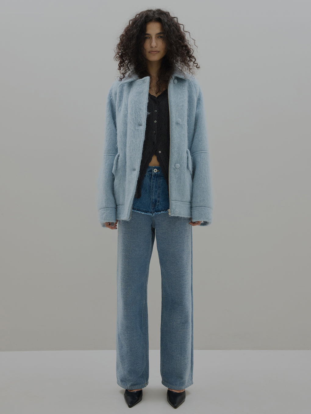 UND MOHAIR SHAGGY FLIGHT JACKET