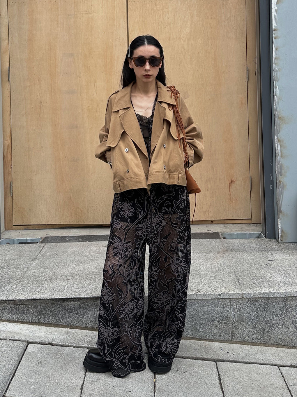 TENCEL DENIM SHORT TRENCH COAT