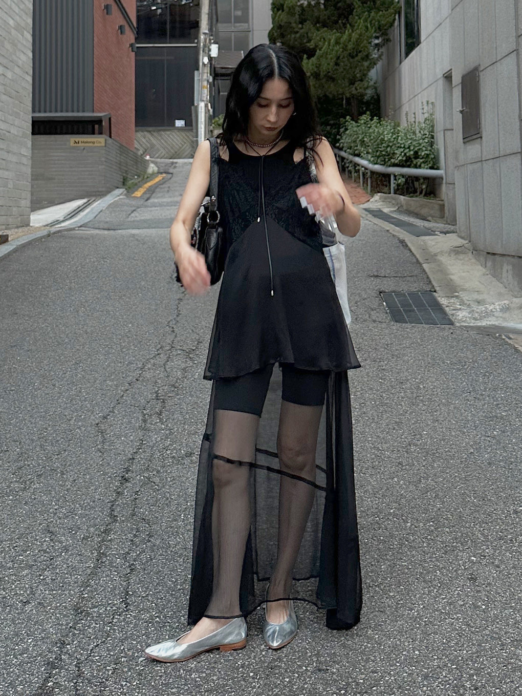 AIRY SHEER LACE CAMISOLE