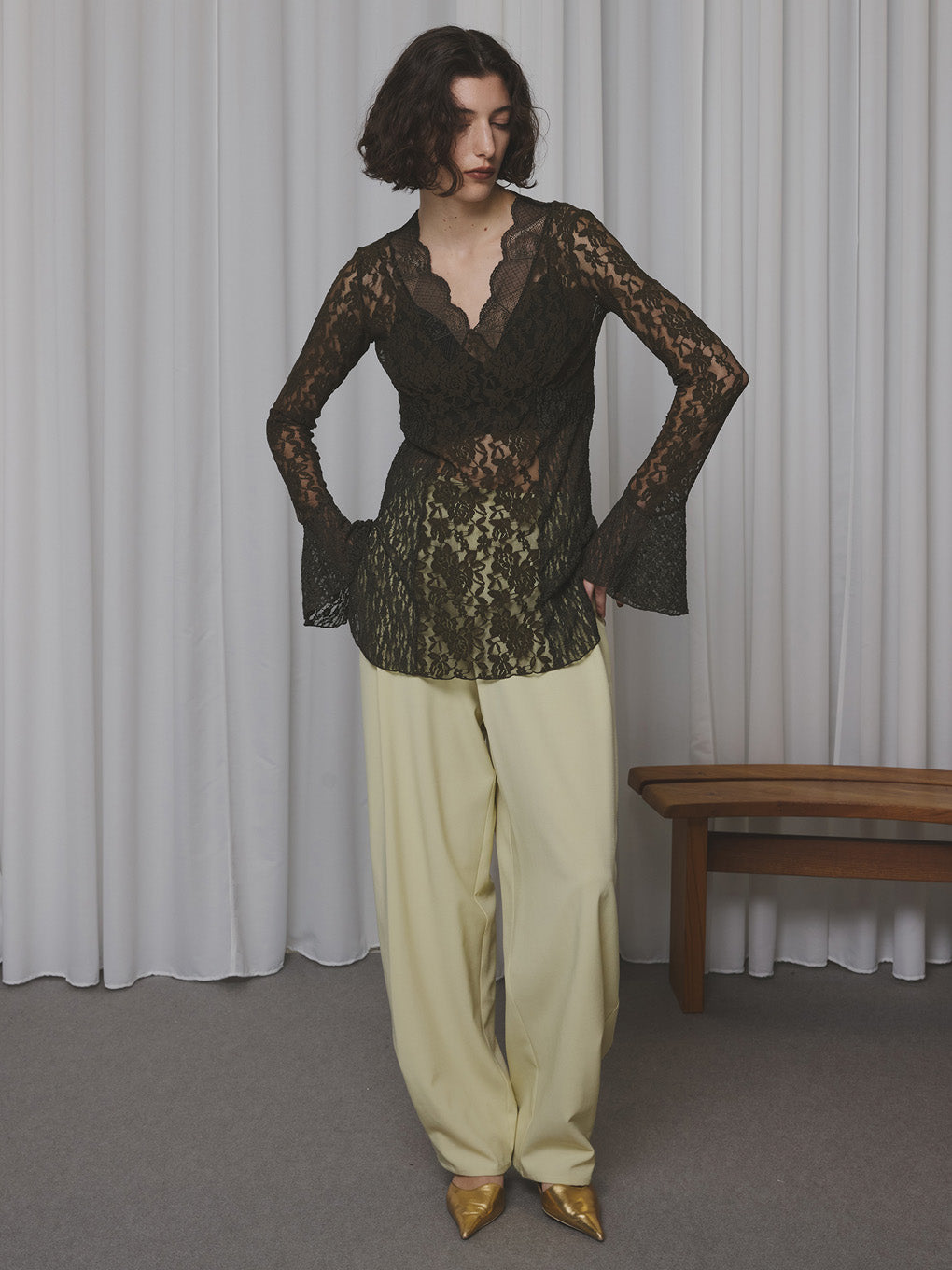 COMBINATION LACE TOP