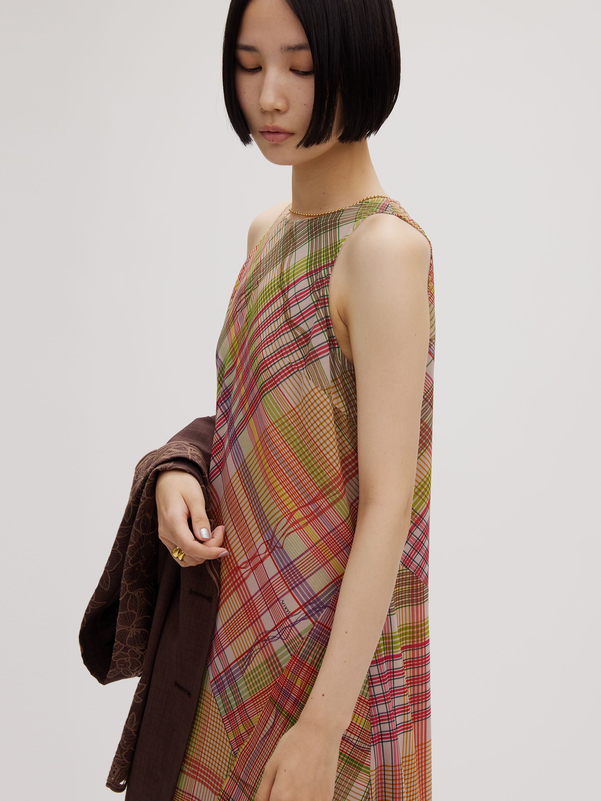 MEDI STRAIN CHECK DRESS