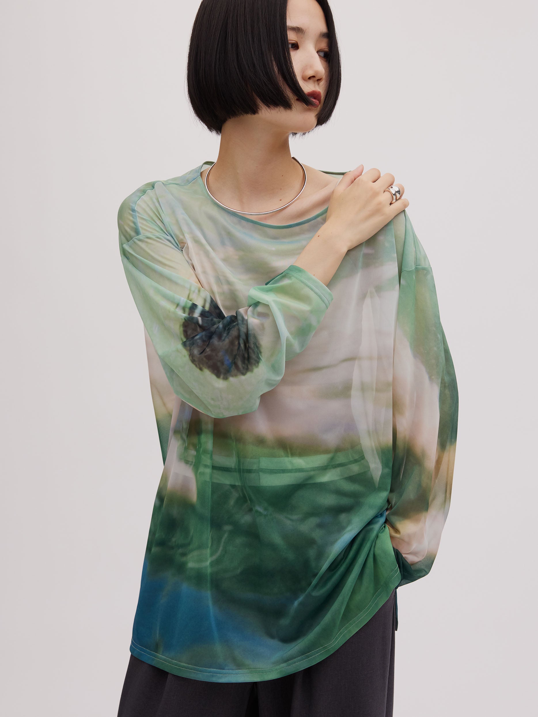 Silvia Conde Oliván×Ameri SHEER TOP