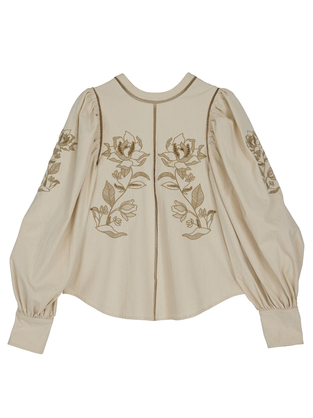 PUFF EMBROIDARY LACE BLOUSE