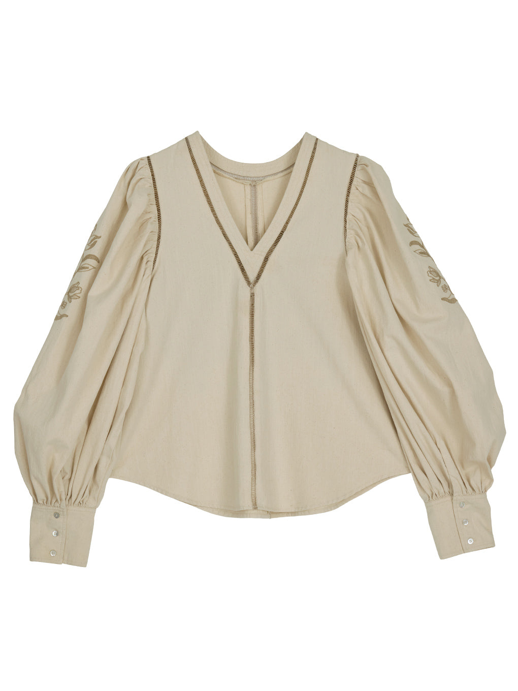 PUFF EMBROIDARY LACE BLOUSE