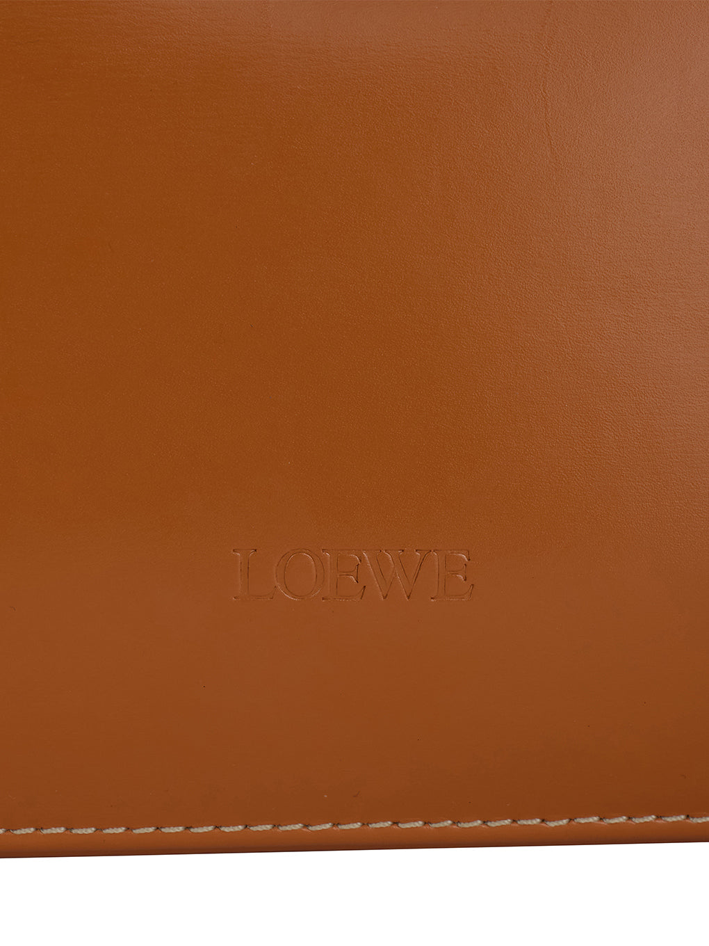 LOEWE ロゴ刻印カーフレザーショルダーバッグ