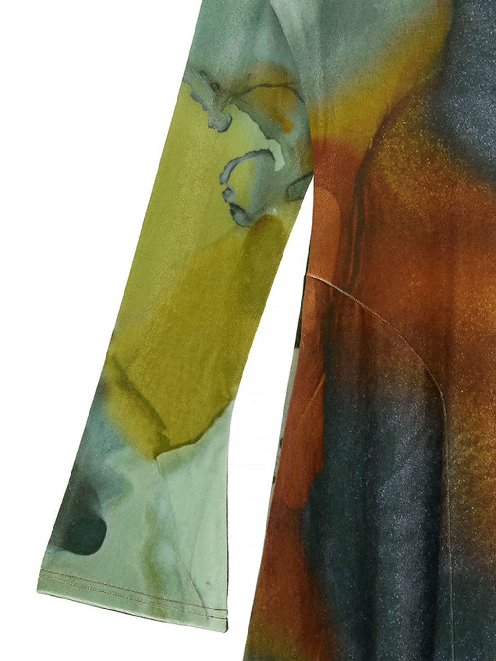 2WAY RUST INK ART VELOUR DRESS