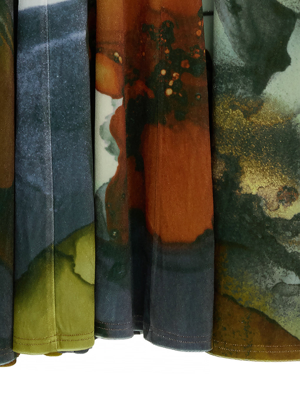 2WAY RUST INK ART VELOUR DRESS