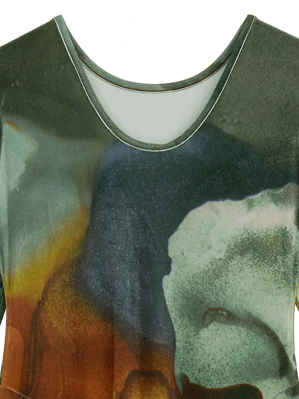 2WAY RUST INK ART VELOUR DRESS