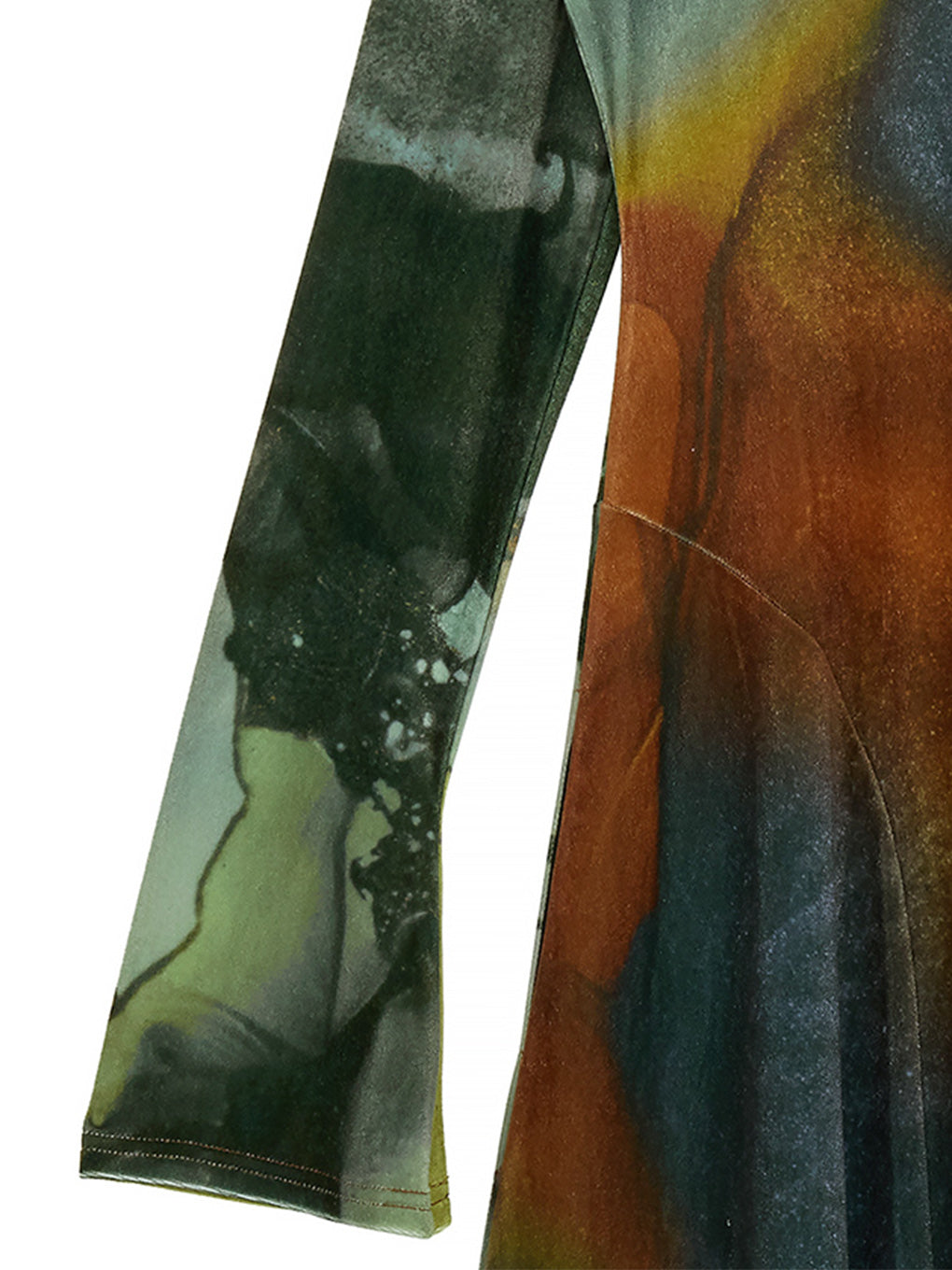 2WAY RUST INK ART VELOUR DRESS