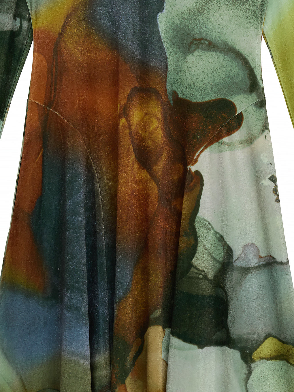 2WAY RUST INK ART VELOUR DRESS