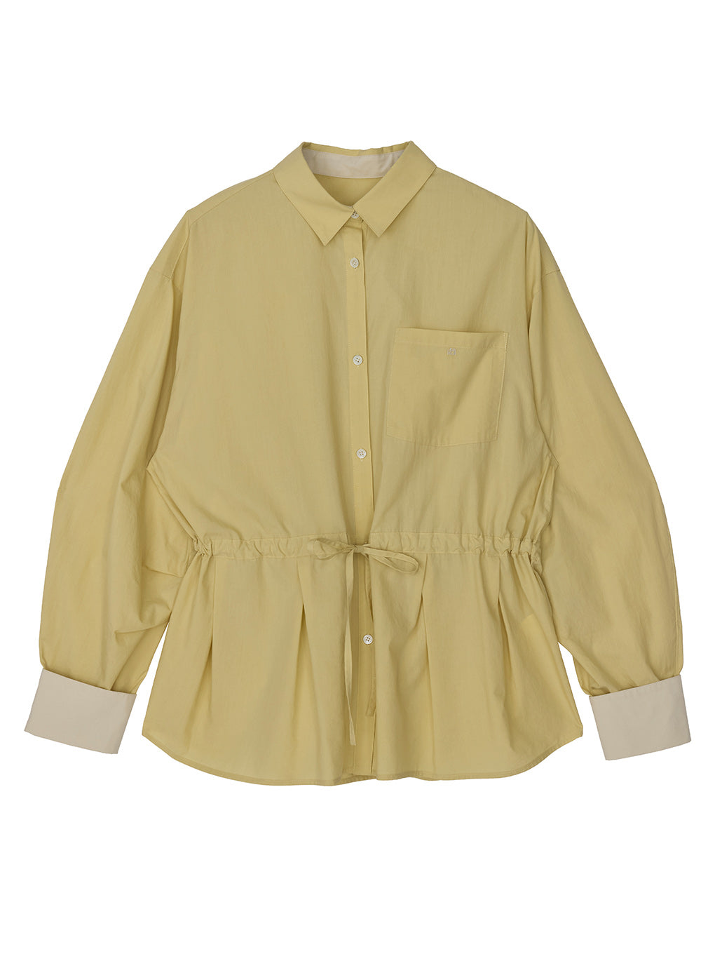 VOLUME SLEEVE DRAWSTRING SHIRT