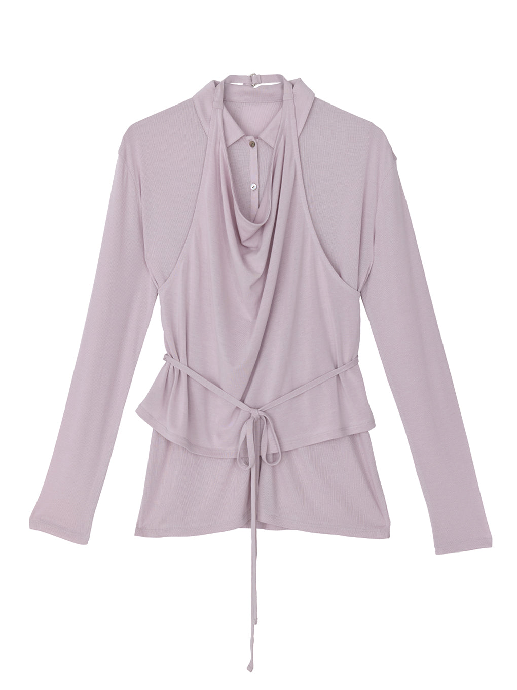 HALTER DRAPE DOCKING CUT TOP