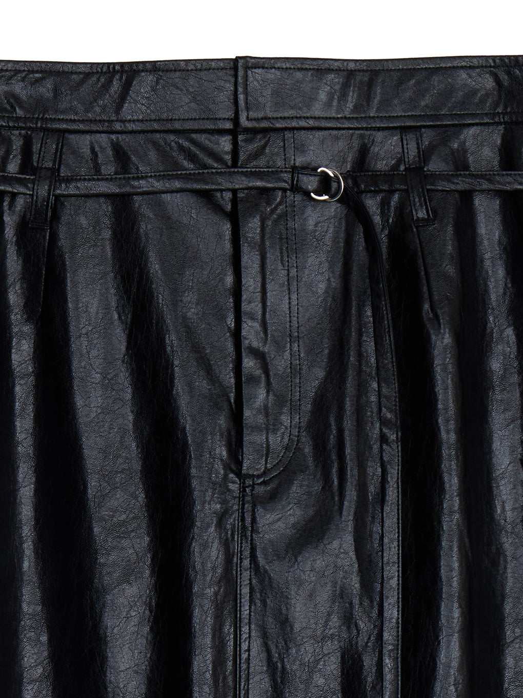 WAIST DESIGN BELT SEMI FLARE SKIRT