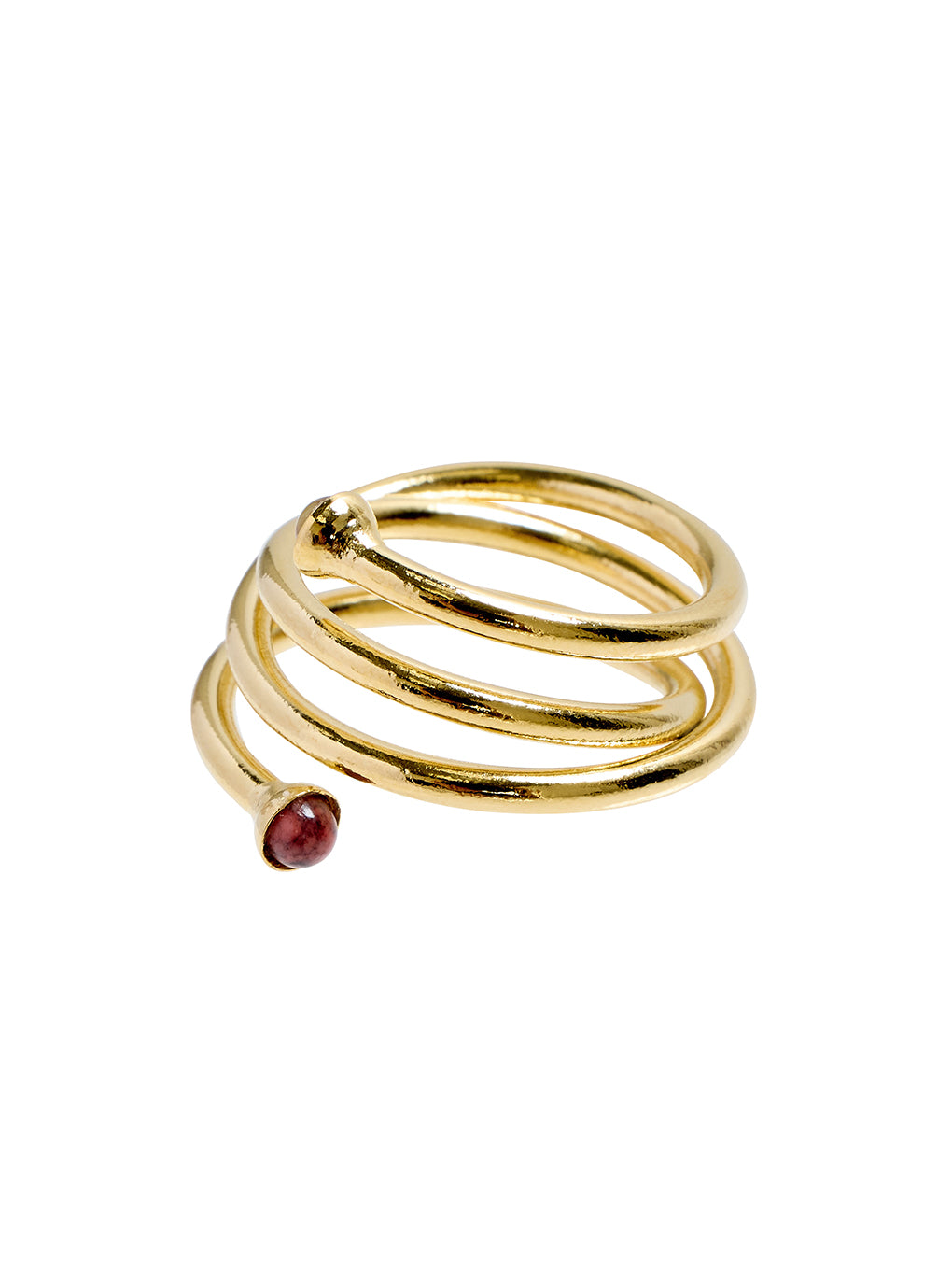 Bijou R.I Stone Spiral Ring