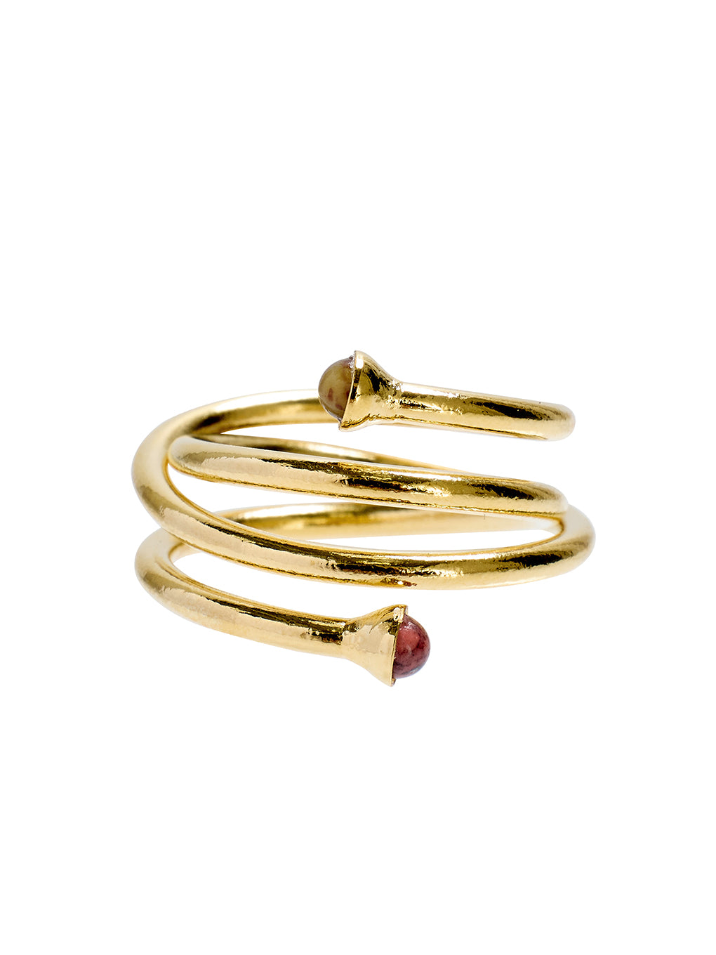 Bijou R.I Stone Spiral Ring