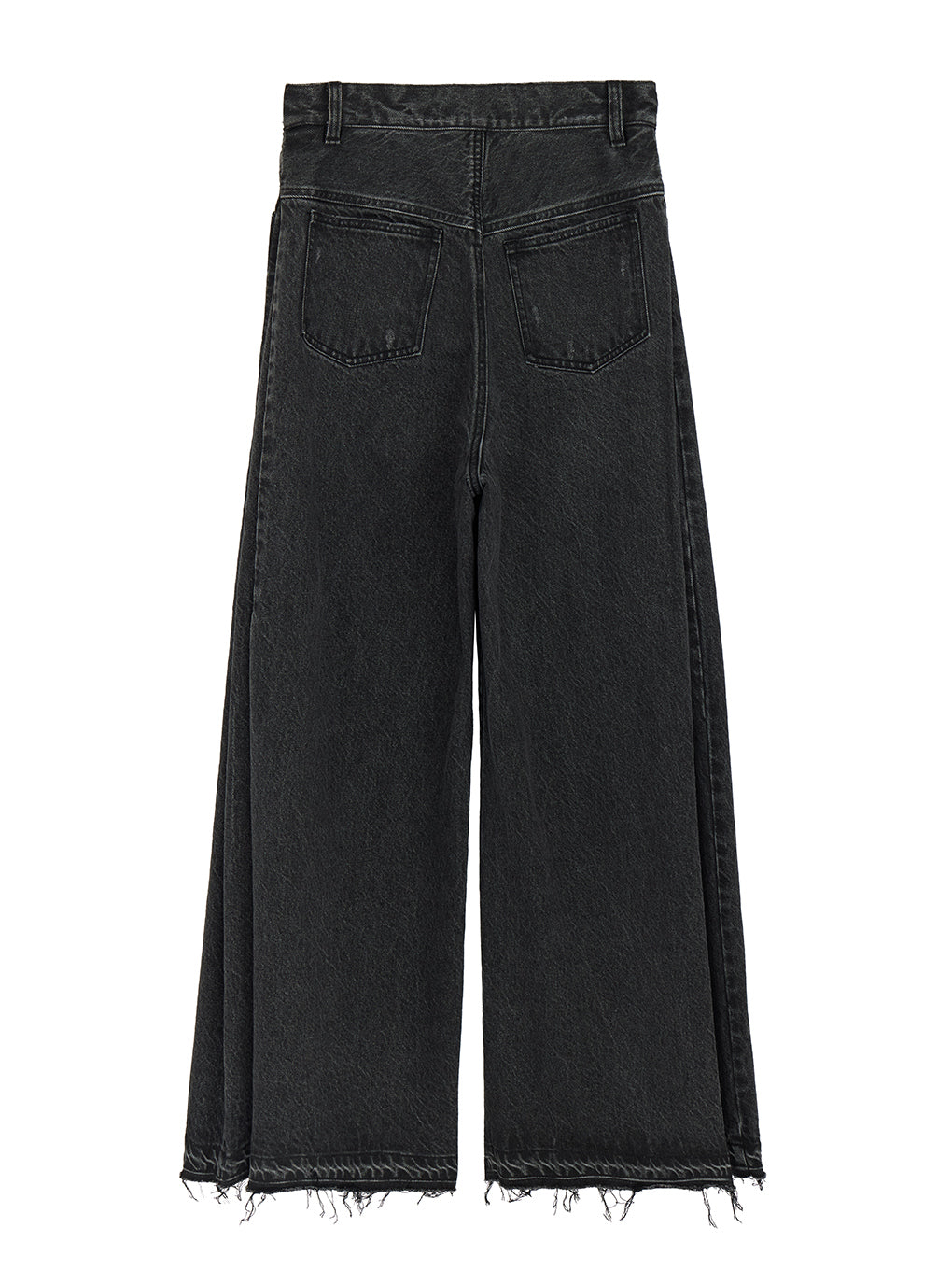 SIDE TUCK WIDE FLARE DENIM PANTS