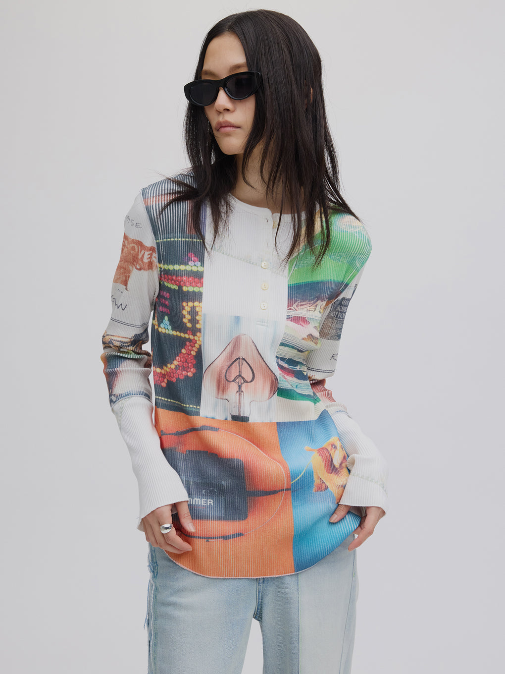 EMOTIONAL COLLAGE RIB TOP