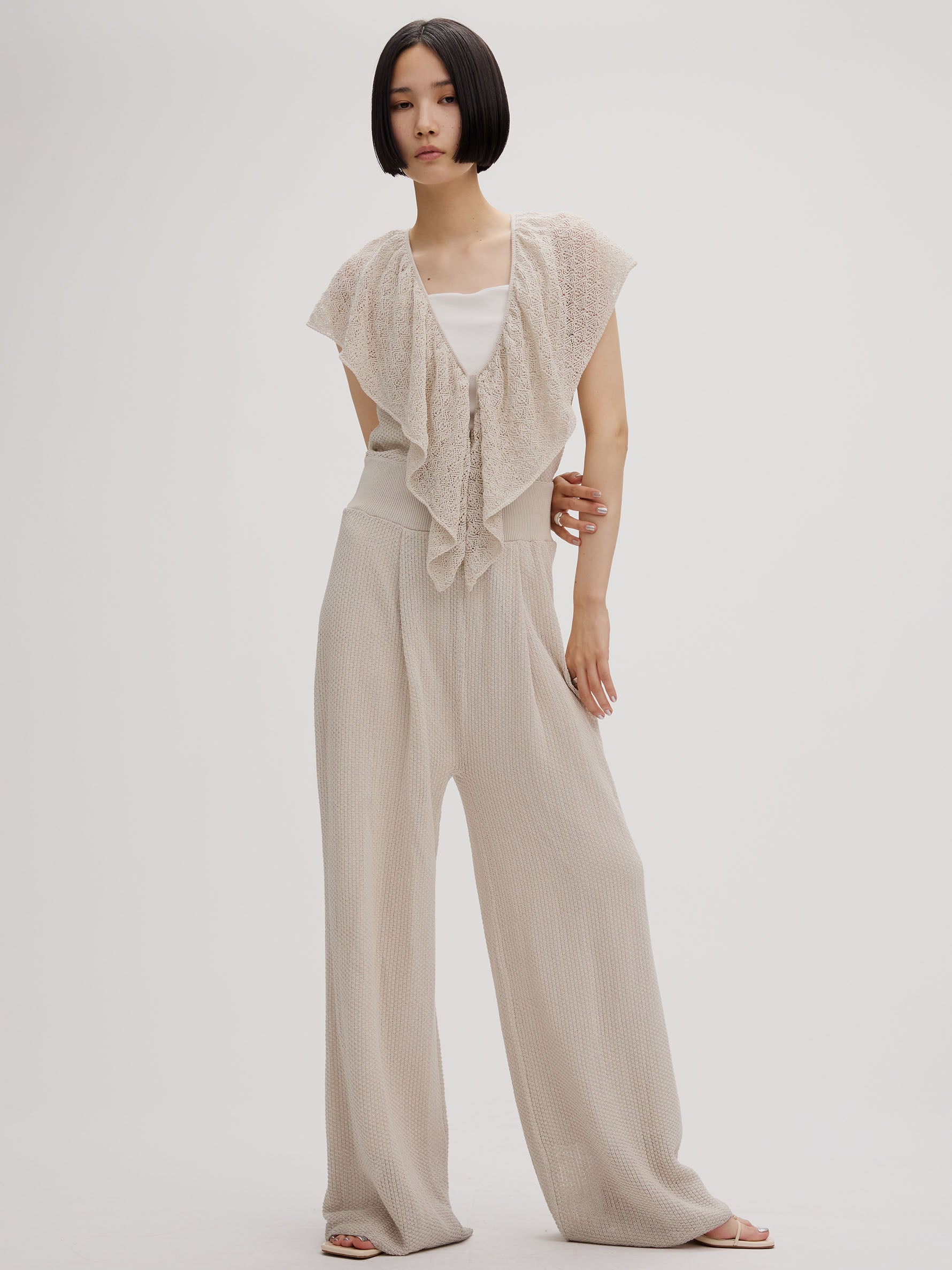 MEDI RUFFLE KNIT ROMPERS