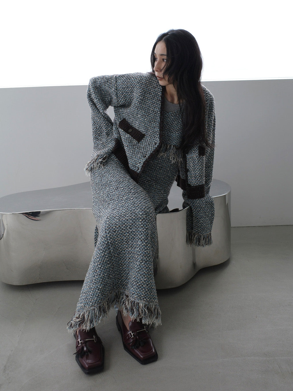 UND TWEED SHORT KNIT CARDIGAN