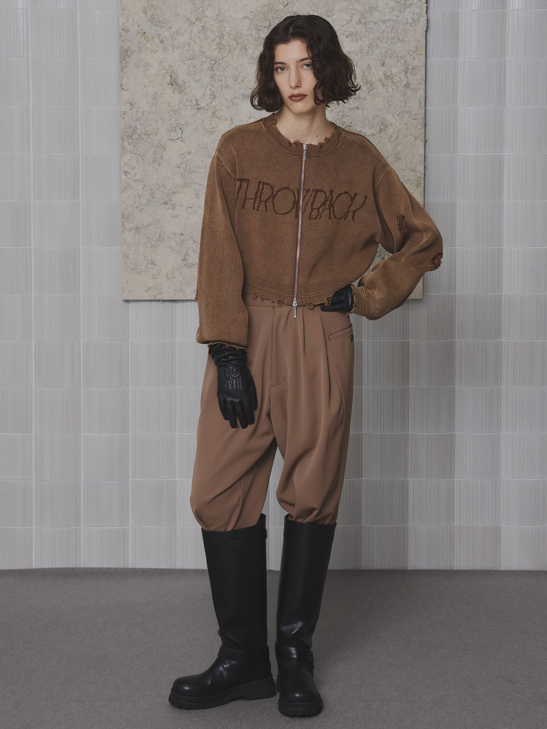 SIDE WAVE BUCKLE LONG BOOTS