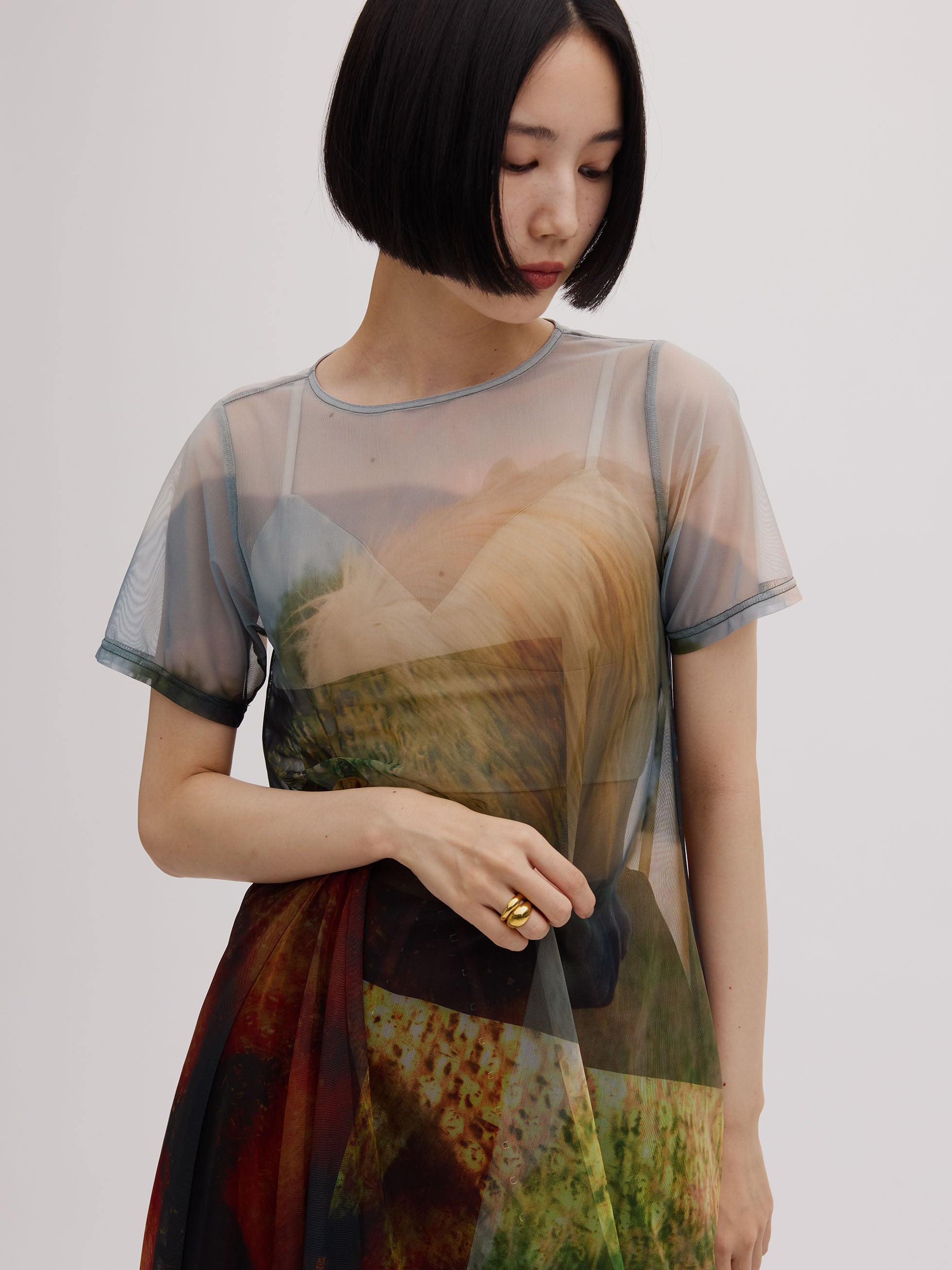 Silvia Conde Oliván×Ameri SHEER DRESS