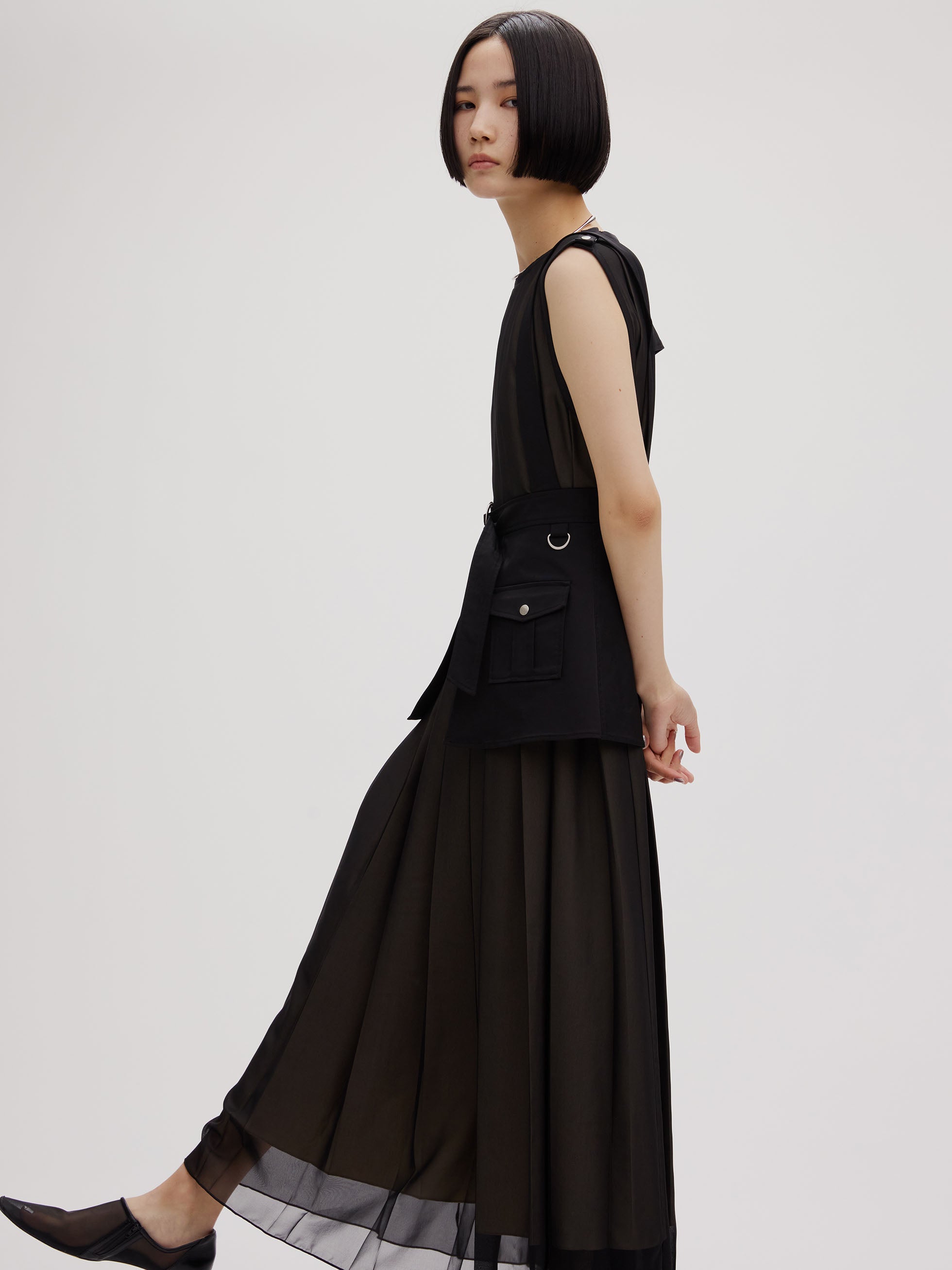 MEDI CORSET SET FULL PLEATS DRESS