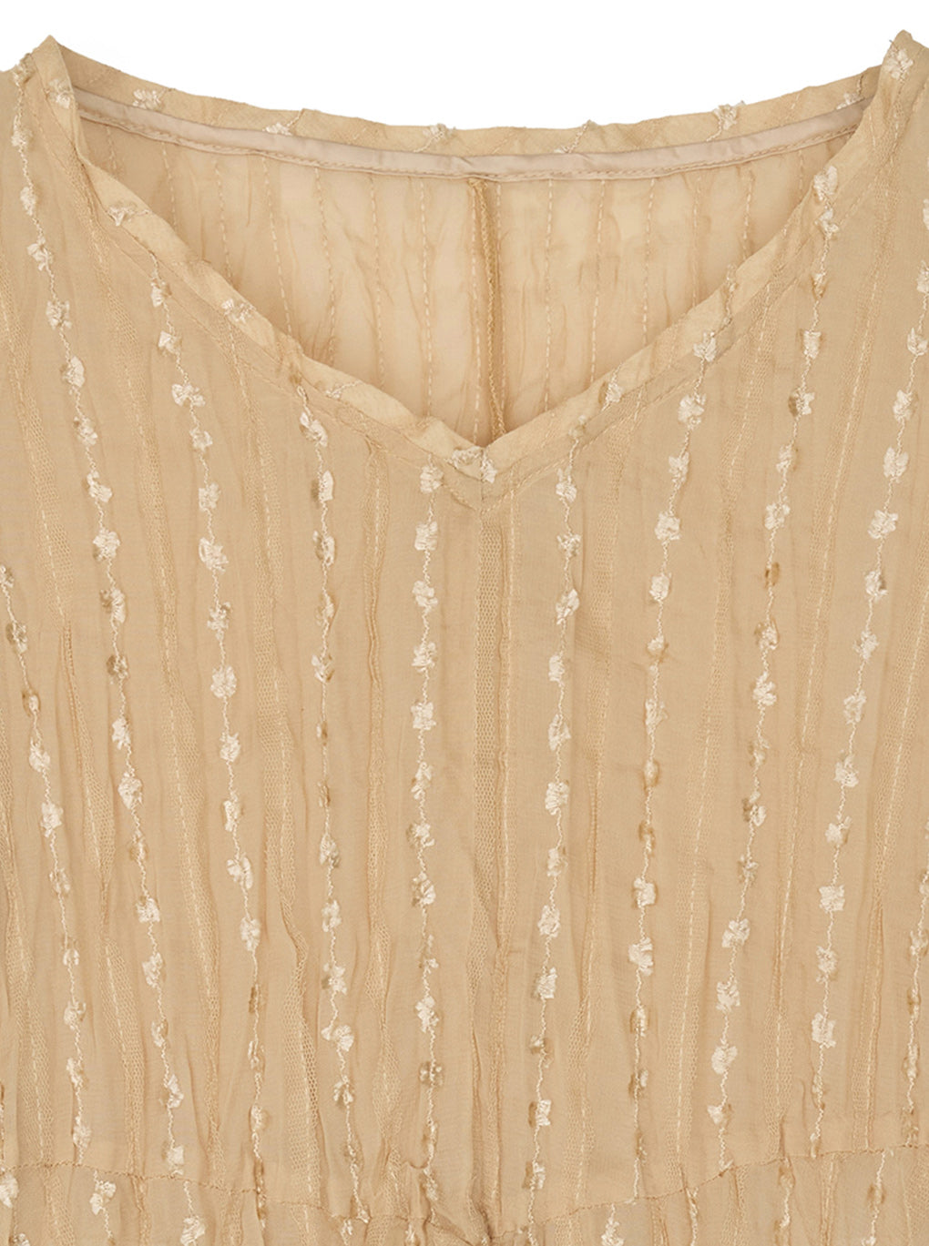 TULLE FRINGE WASHER BLOUSE