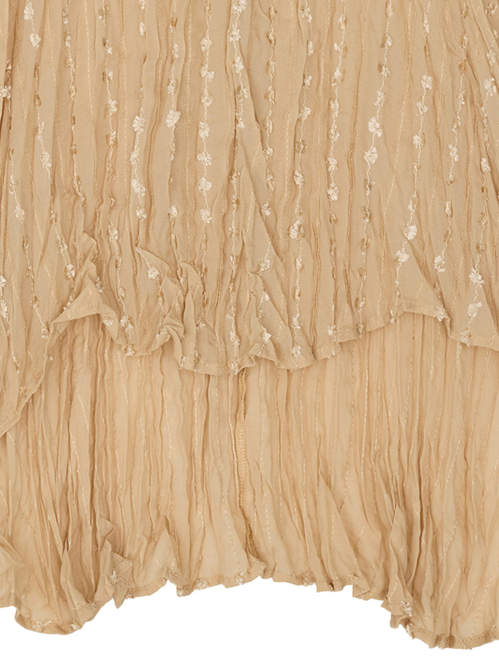 TULLE FRINGE WASHER BLOUSE