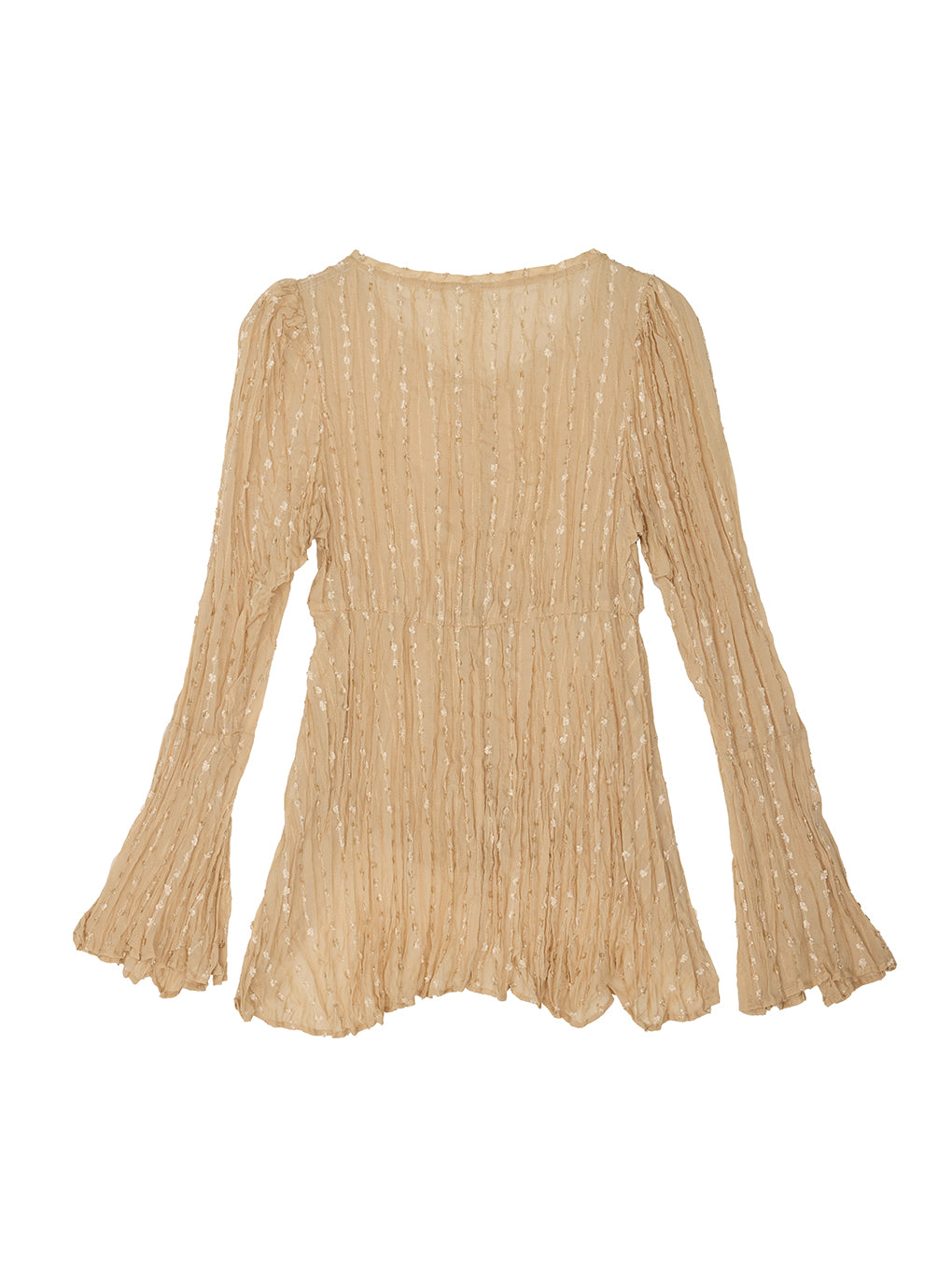 TULLE FRINGE WASHER BLOUSE