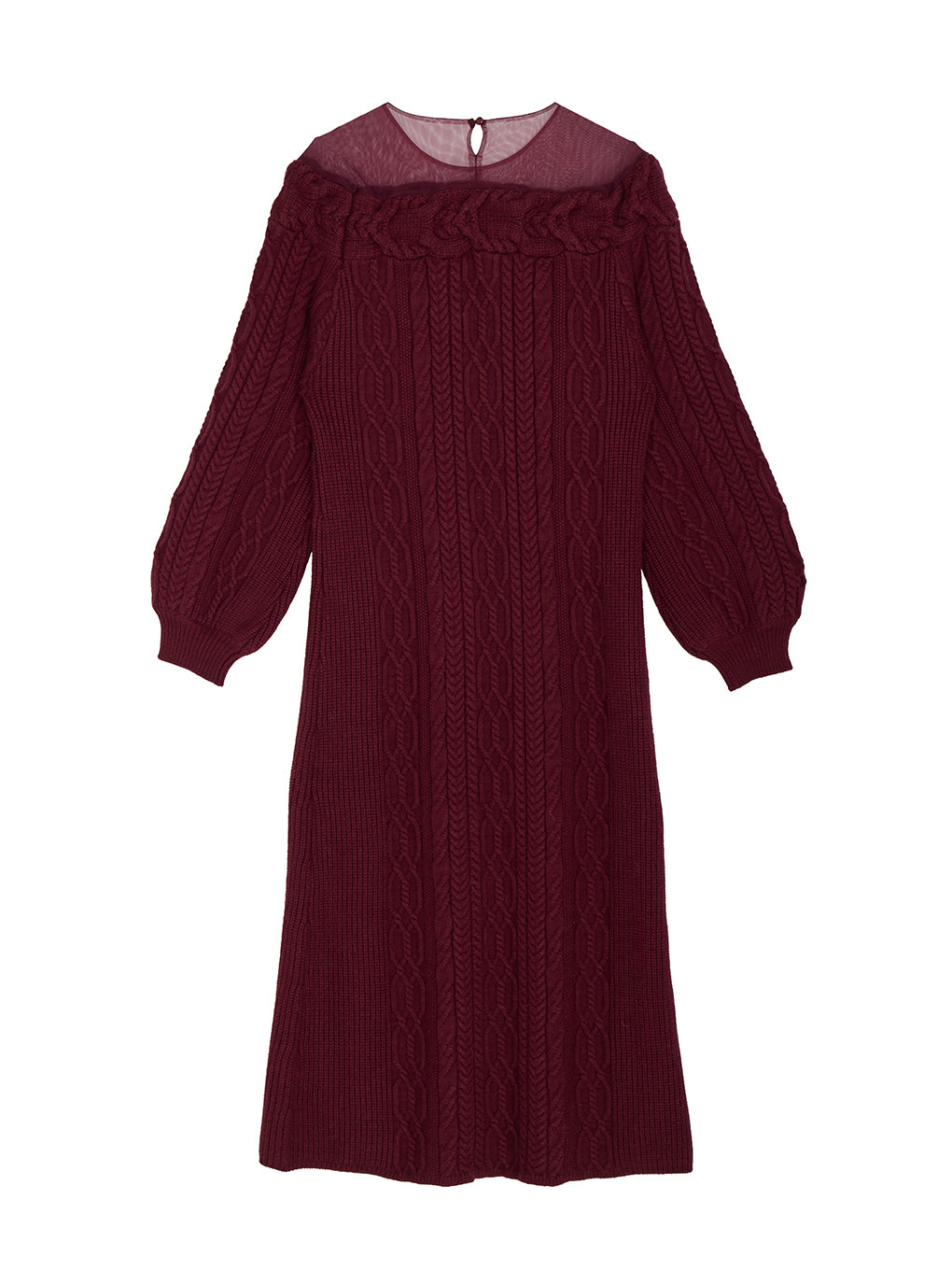 SHEER DOCKING LADY LIKE KNIT DRESS