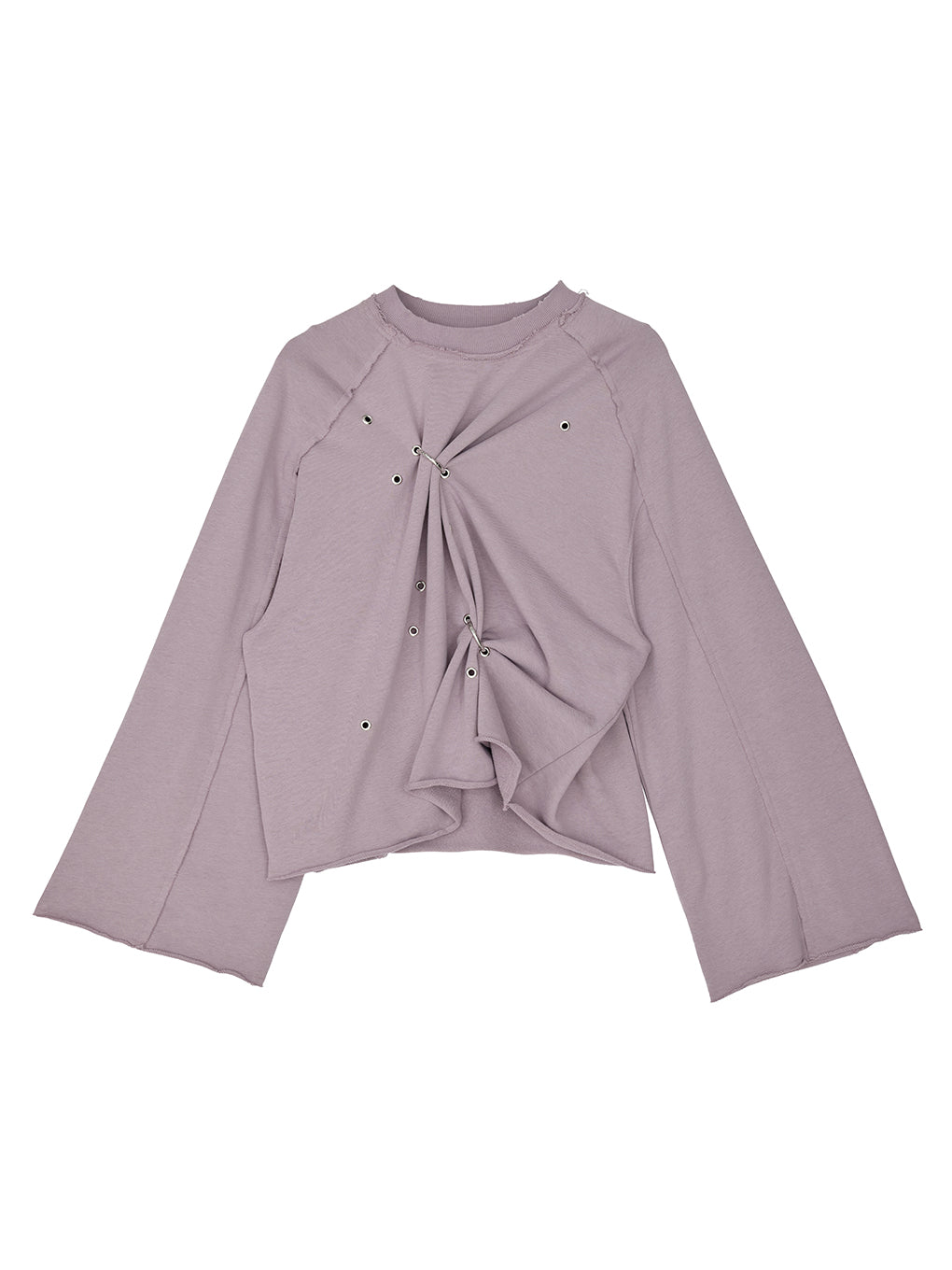 EYELET ARRANGEMENT SWEAT TOP