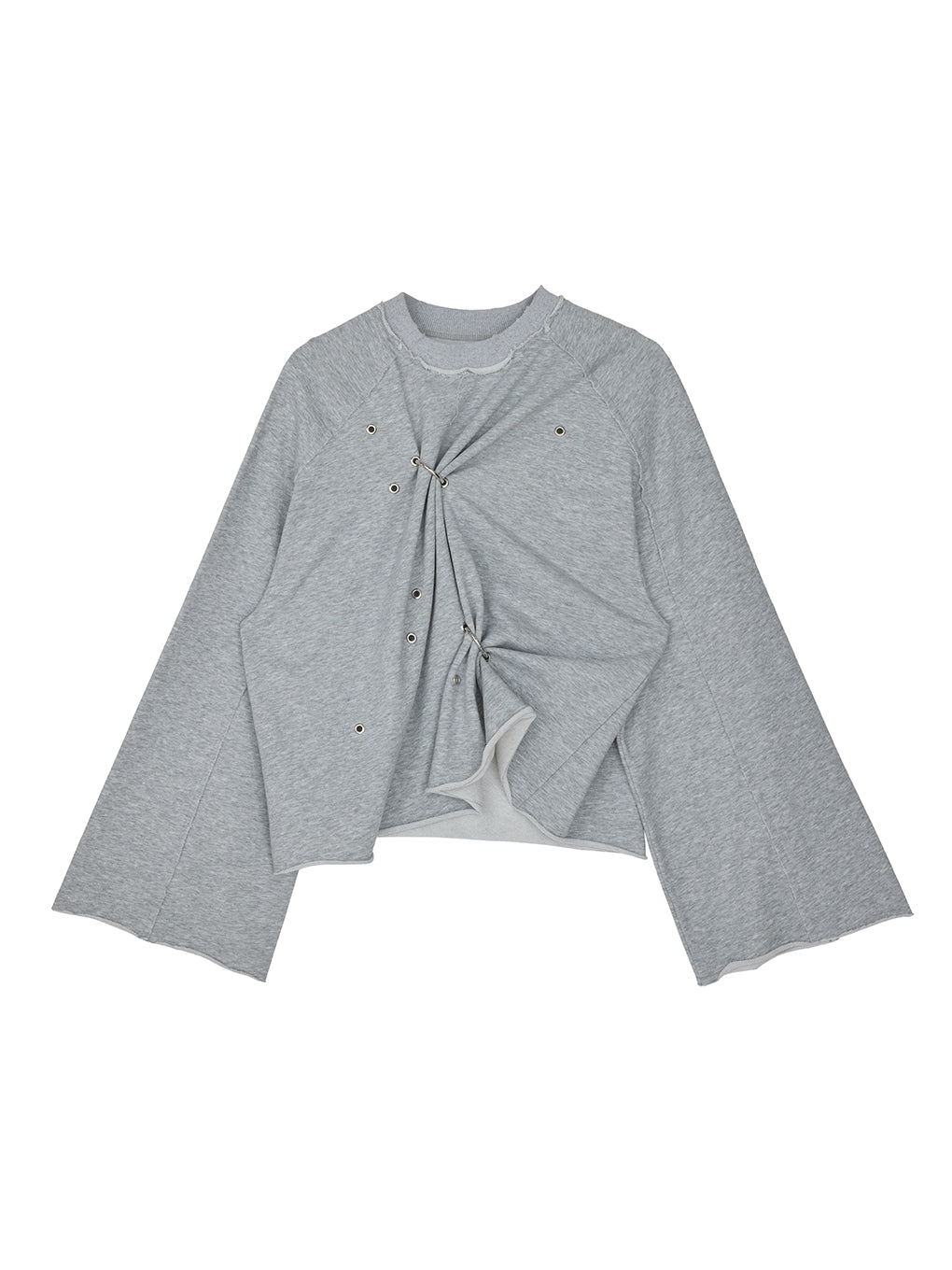 EYELET ARRANGEMENT SWEAT TOP