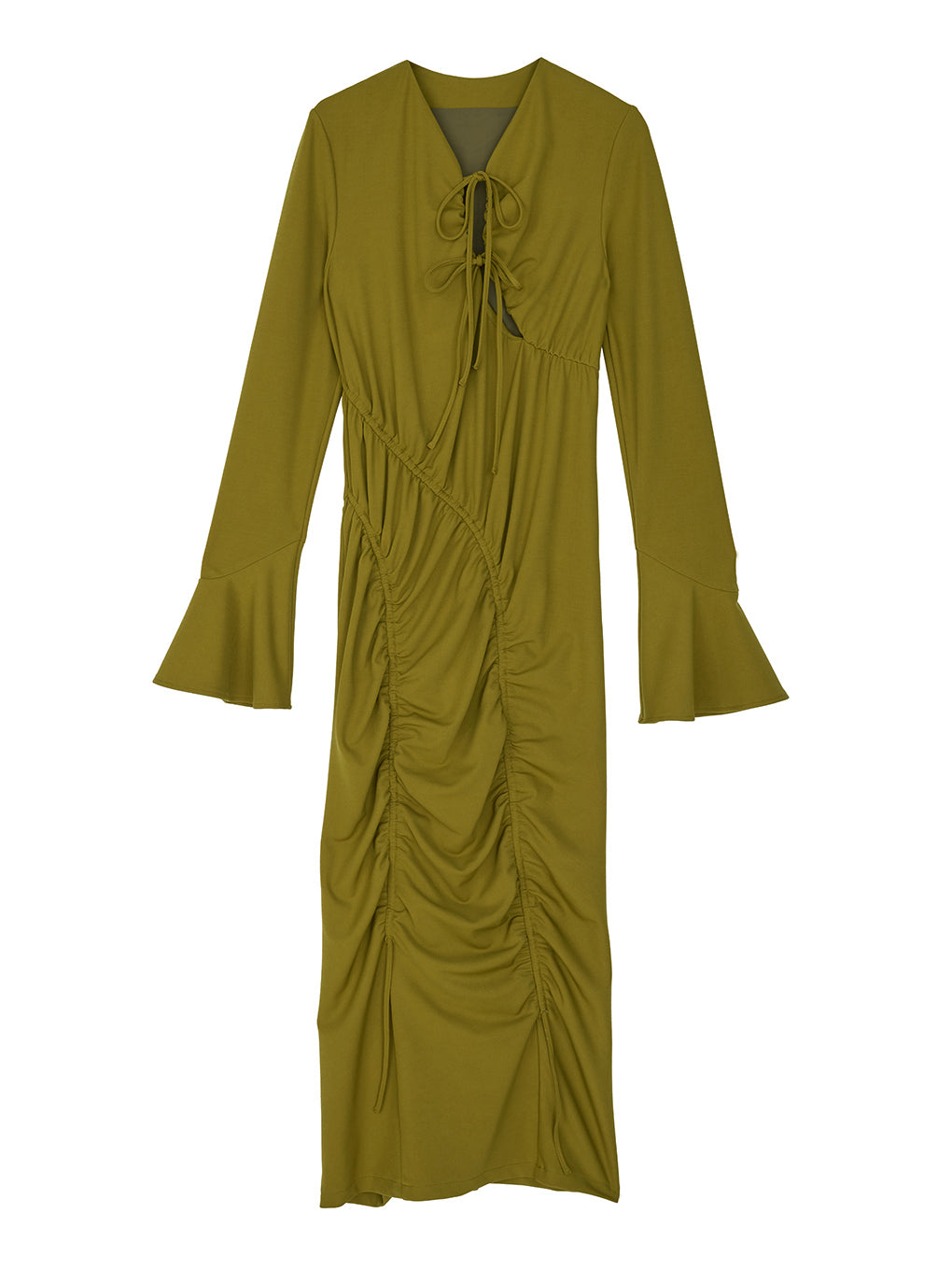 GATHER DETAIL CUT DRESS