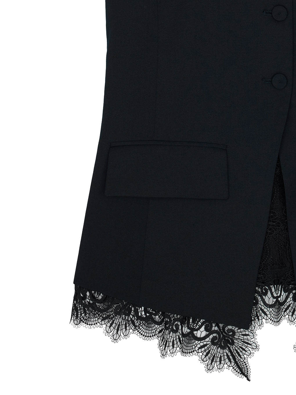 2WAY CREW NECK LACE TAKE OFF VEST