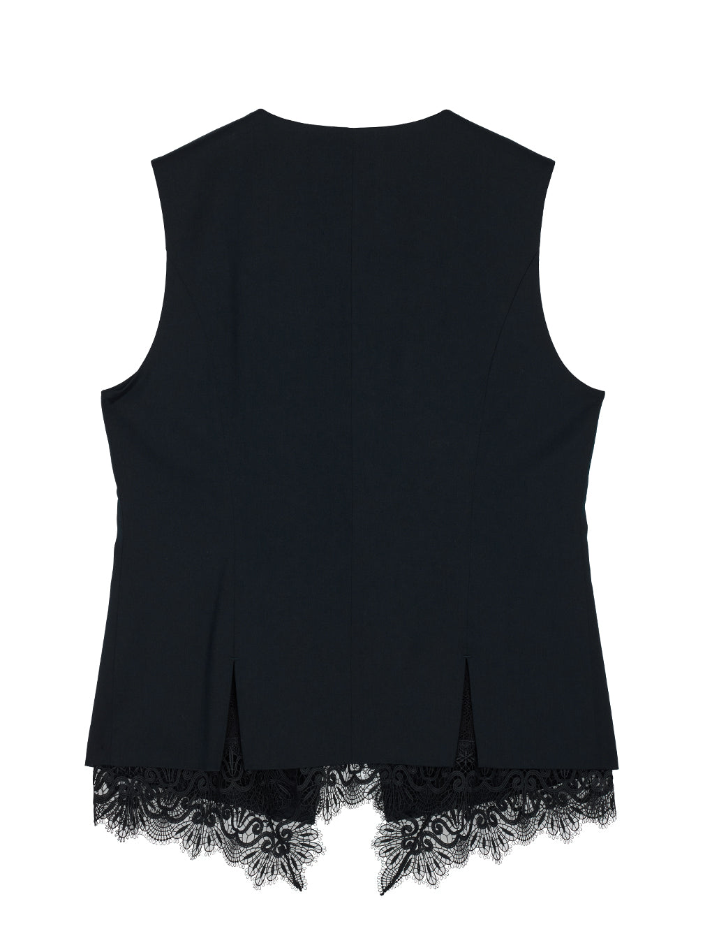 2WAY CREW NECK LACE TAKE OFF VEST