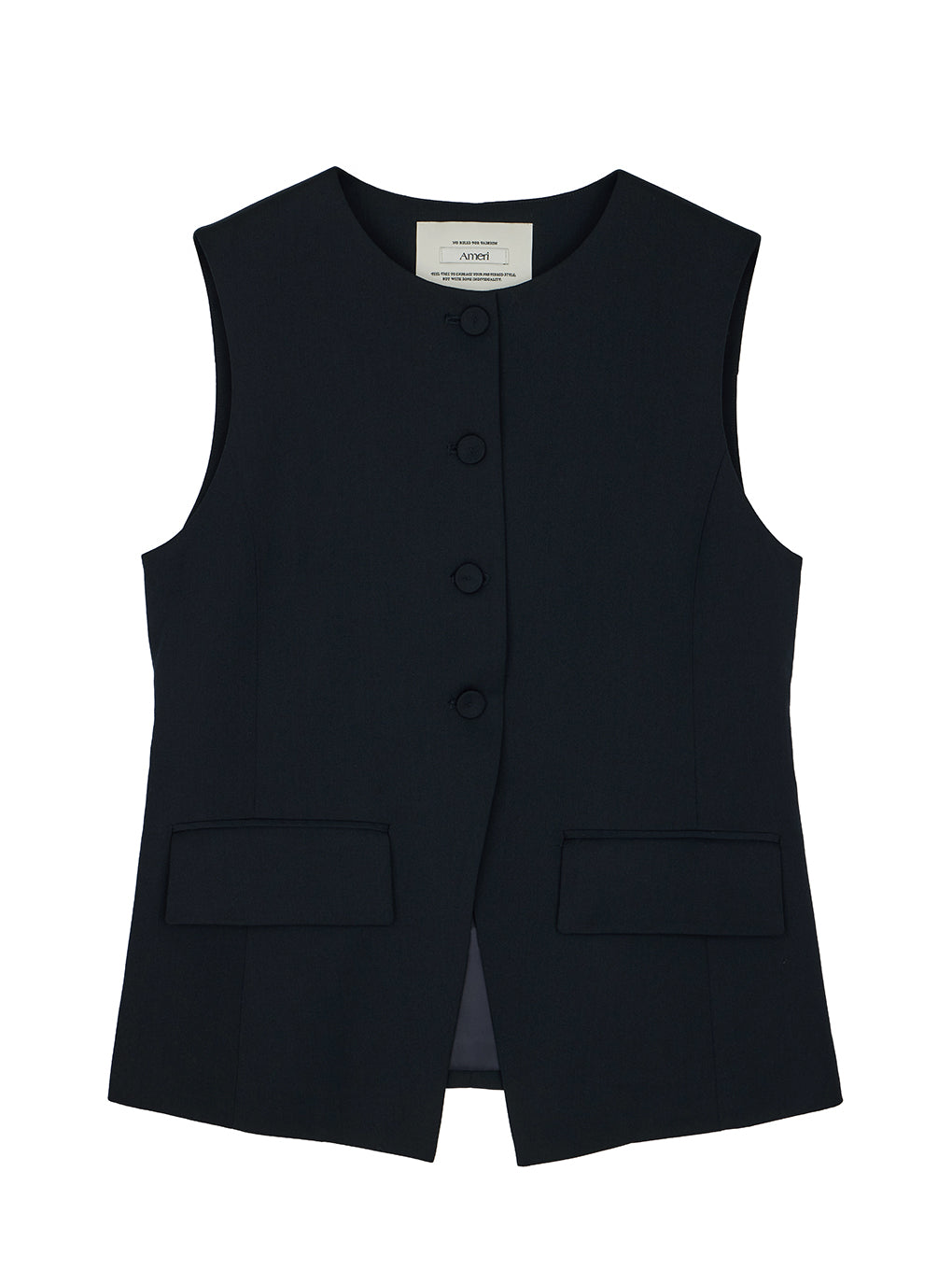 2WAY CREW NECK LACE TAKE OFF VEST