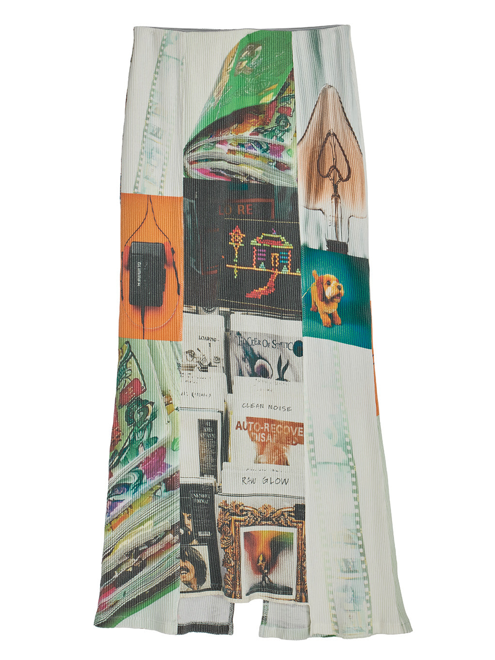 EMOTIONAL COLLAGE RIB SKIRT