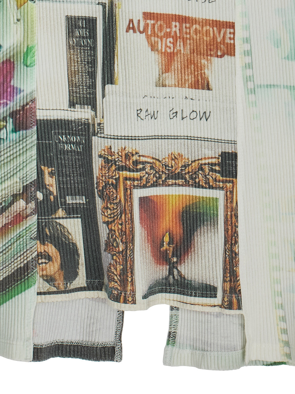 EMOTIONAL COLLAGE RIB SKIRT